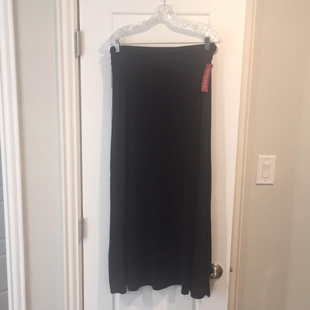 NWT Merona Black Maxi Skirt